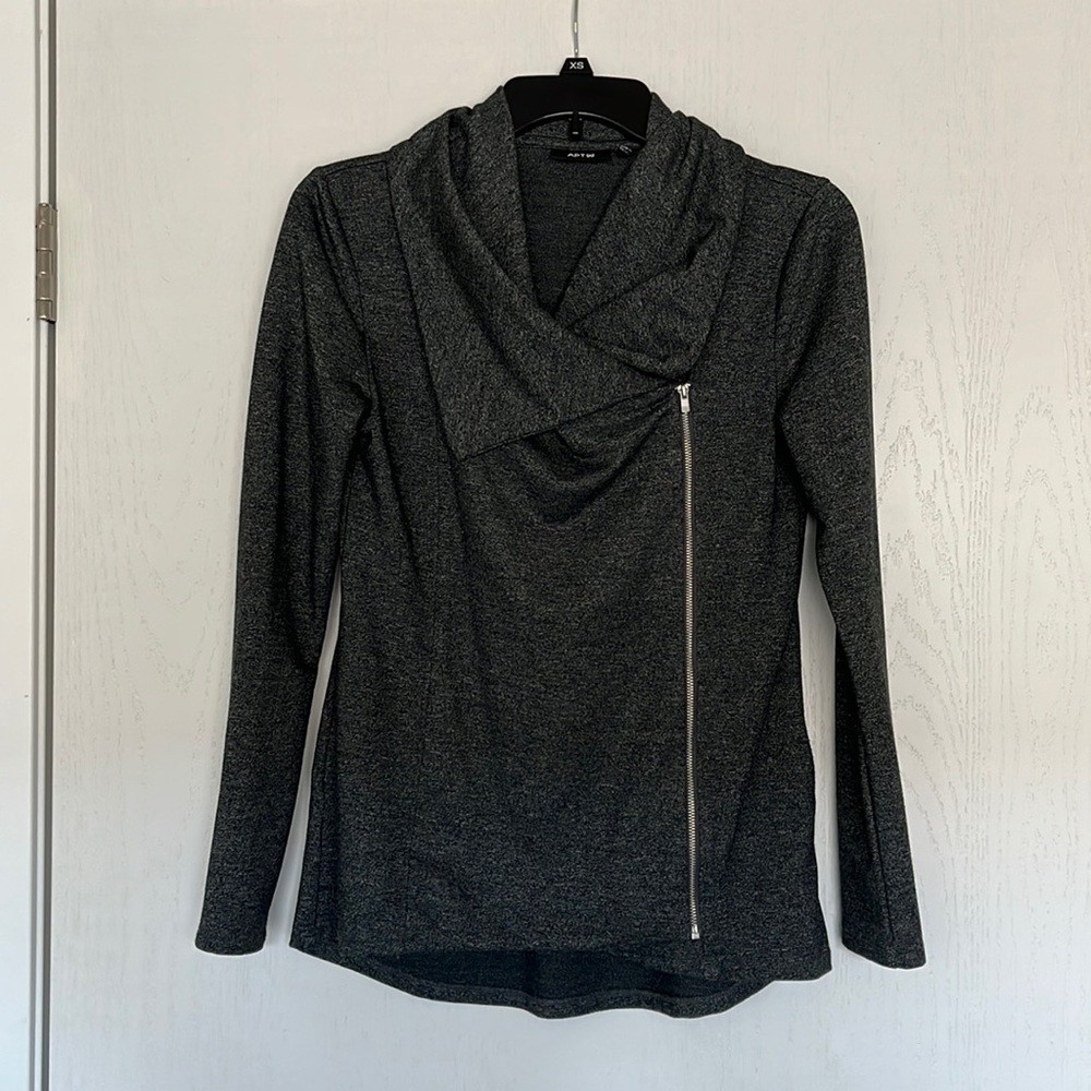 Zip up sweater, size XS, charcoal grey - Picture 1 of 7